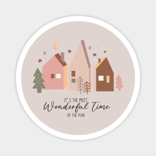 It's the Most Wonderful Time of the Year - Boho Christmas Magnet
